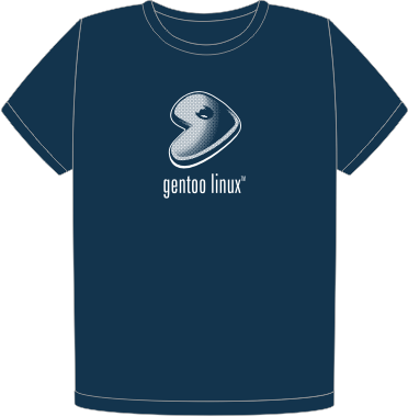 Gentoo white on navy organic t-shirt