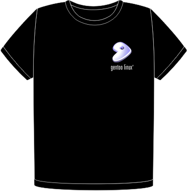 Gentoo heart t-shirt