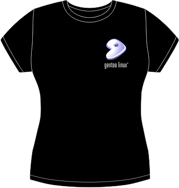 Gentoo heart fitted t-shirt