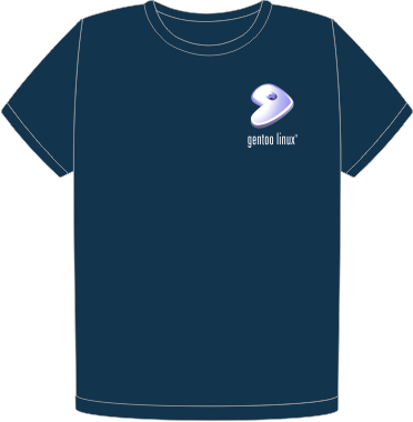 Gentoo heart navy organic t-shirt