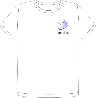 Gentoo heart t-shirt