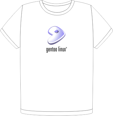 Gentoo white t-shirt