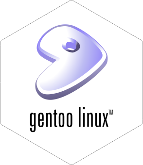 Gentoo linux white sticker