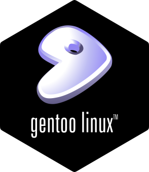 Gentoo linux black sticker