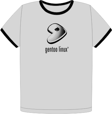 Camiseta Gentoo black on grey Ringer