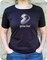 Gentoo white on black fitted t-shirt - Photo