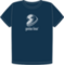 Gentoo white on navy organic t-shirt