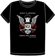  CafePress NSA Online Backup T Shirt 100% Cotton T-Shirt, White  : Clothing, Shoes & Jewelry
