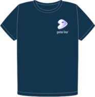 Gentoo heart navy organic t-shirt (FW0732)