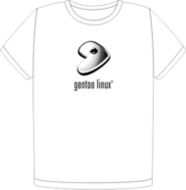 Gentoo black on white t-shirt (FW0755)