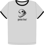 Camiseta Gentoo black on grey Ringer (FW0756)